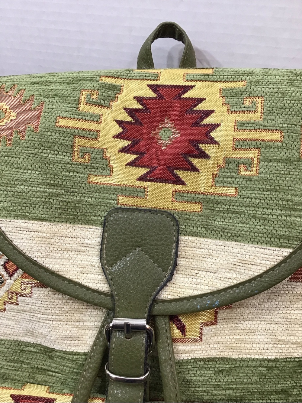 Southwestern Patterned tapestry chenille Women's Backpack Purse NWOT - Picture 2 of 12